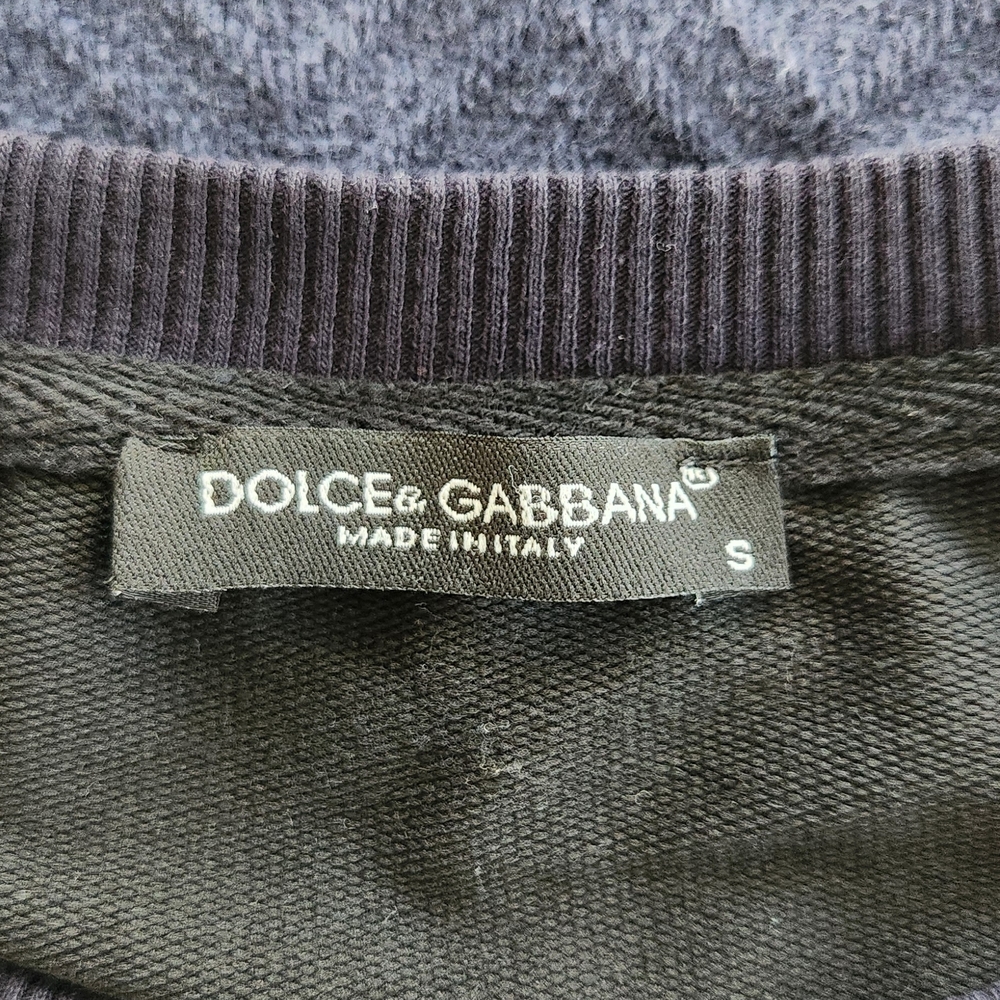 Dolce & Gabbana White, Navy & Black DG Logo Striped Sleeve Tee - Picture 5 of 5